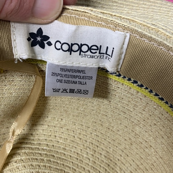 Cappelli tan western straw hat with colorful embroidered accents main image 5